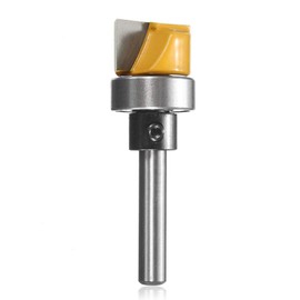 Mesee 1/4 Inch Shank Flush Trim Template Router Bit, Hinge Mortising Plunge Bearing Router Bit Cutter Woodworking Milling Tool, 3/4" Cutting Diameter