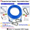 TOPKNOT Dog Tie Out Cable and Stake,(up to 200lbs) 360°Swivel