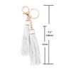 5.9'' 8pcs PU Leather Tassel With Lobster Swivel, Keychain For