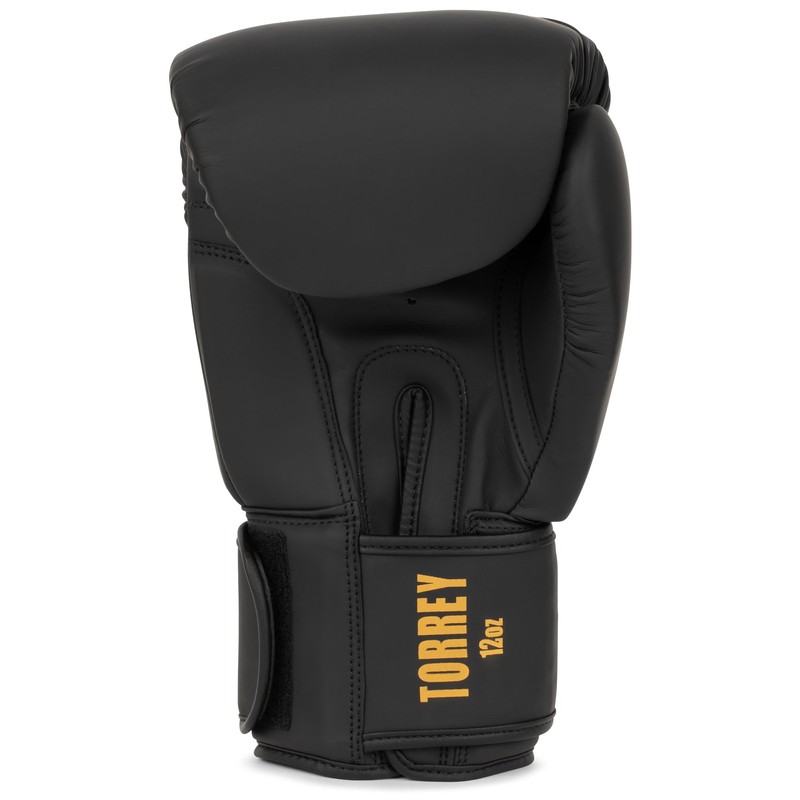 Tapout Torrey Black/Gold 10 oz Faux Leather Boxing Gloves (1