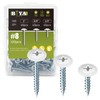 White Screws,#8 White Wood Screws 120pcs Thread Truss Head Fast