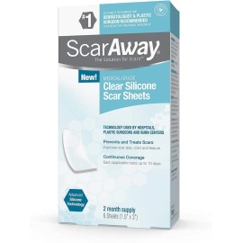 6 Parches Transparente Scaraway Cicatrices Silicona Queloide