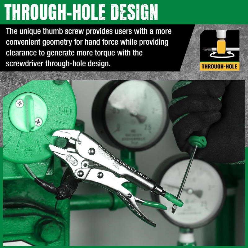 SK 5-Piece Locking Pliers Set, Long Nose & Curved Jaw