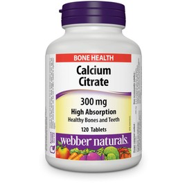 Webber Naturals Webber Naturals Calcium Citrate, 120 Tablets, High Absorption, Helps Support Bones and Teeth, Vegan