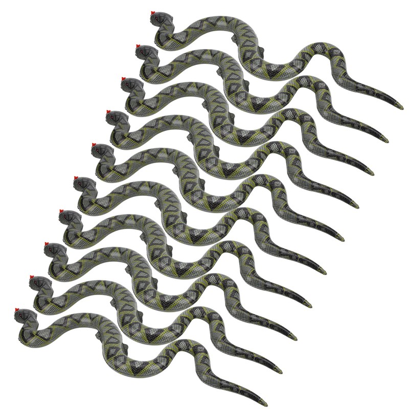 10pcs Inflatable Snakes Toy Scary Snake for Garden Farm Swimming