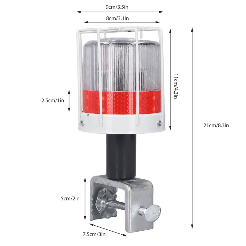Solar Powered LED Strobe Warning Light LED Solar Emergency Warning