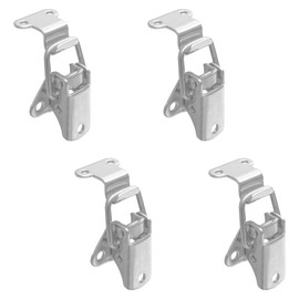 4 PCS 304 Stainless Steel Tension Clasp Spring Loaded Latch for Boxes, Drawers, Suitcases (90 Degree)