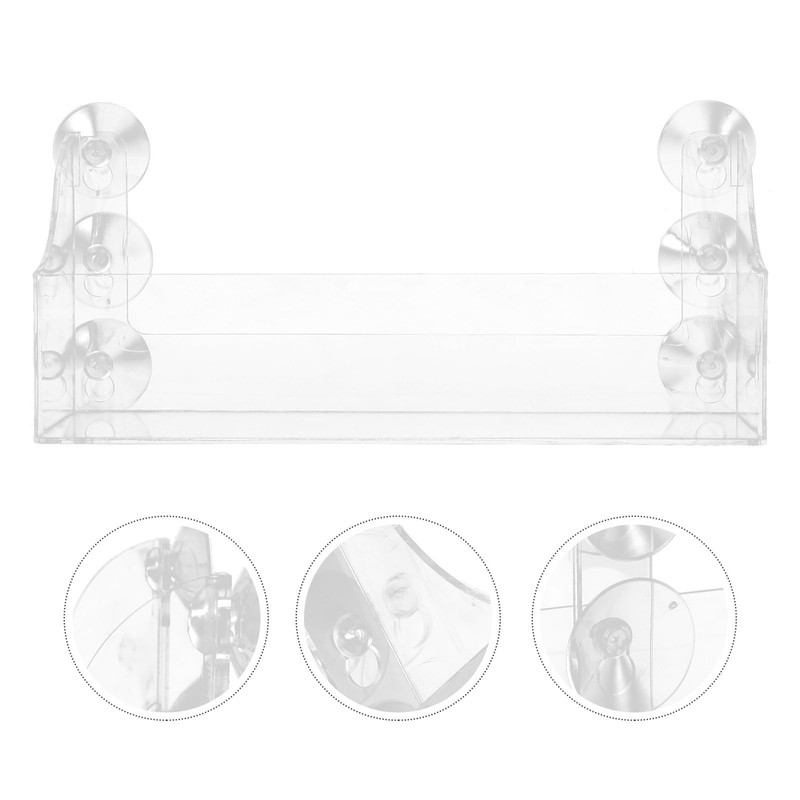 TOPPERFUN 1Pcs Refrigerator Drink Holder, 13.1x5.7in Suction Cup Acrylic Bathroom