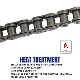 Jeremywell 50 Roller Chain 10 Feet with 1 Connecting Link