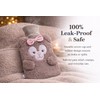 ZOVEXA Large Hot Water Bottle with Plush Animal Cover, 2L
