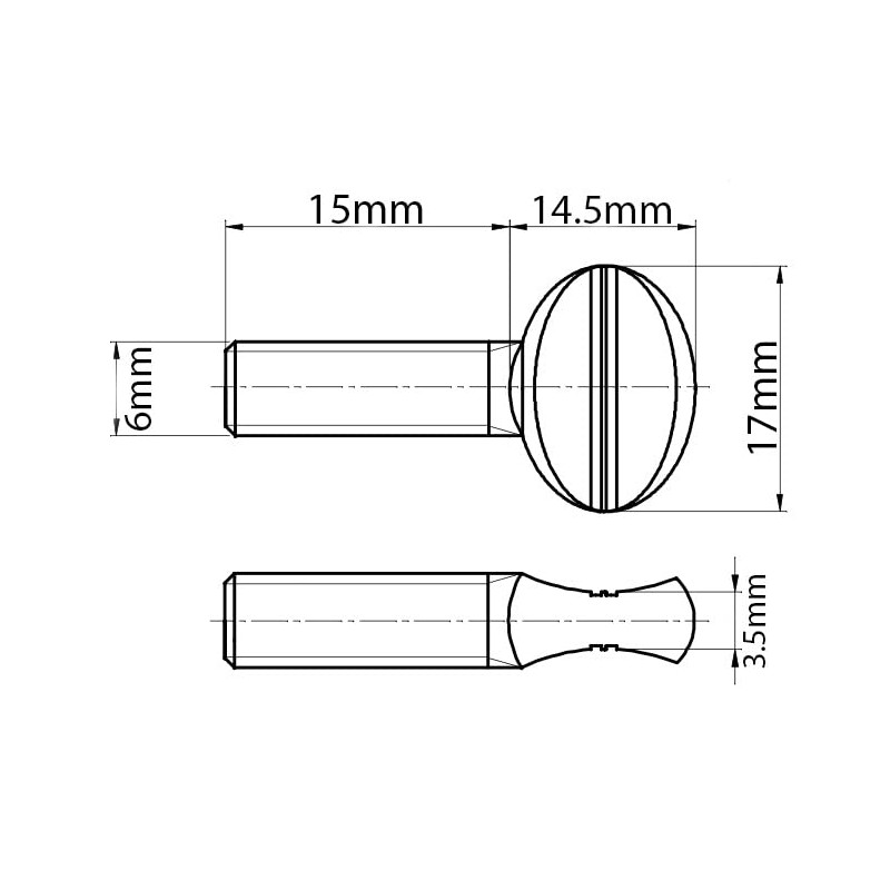 M6 (6mm x 15mm) Thumb Screws Wing Bolts Carbon Steel