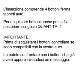 Set of 4 Fixing Buttons for Car Floor Mats | Oval | Plastic | Universal Oval
