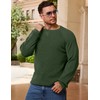 Vssjavun Men Cable Knit Sweaters Crew Neck Sweater Waffle Pullover