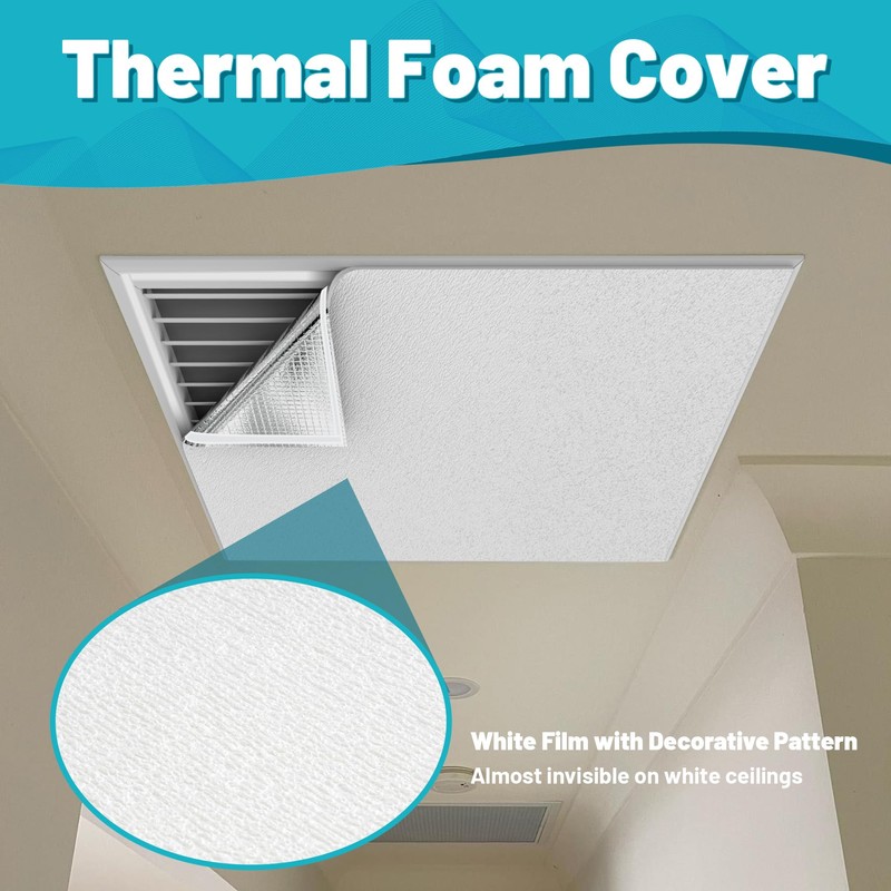 Chiligent Insulation Cover for Vents, Foam Thermal Insulation with Veclro