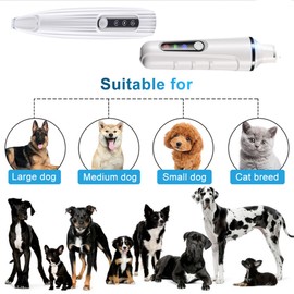 Dog Cat Nail Grinder Trimmer Kit with LED-2 in 1Pet Electric Clippers for Grooming- Hair Shaver for Small Medium Large Pets