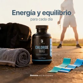 Cloruro de Magnesio 500 mg con 100 Cápsulas | Alta concentración de Magnesio | Apoya Energía y Función Muscular | Recuperación y Equilibrio Diario | M