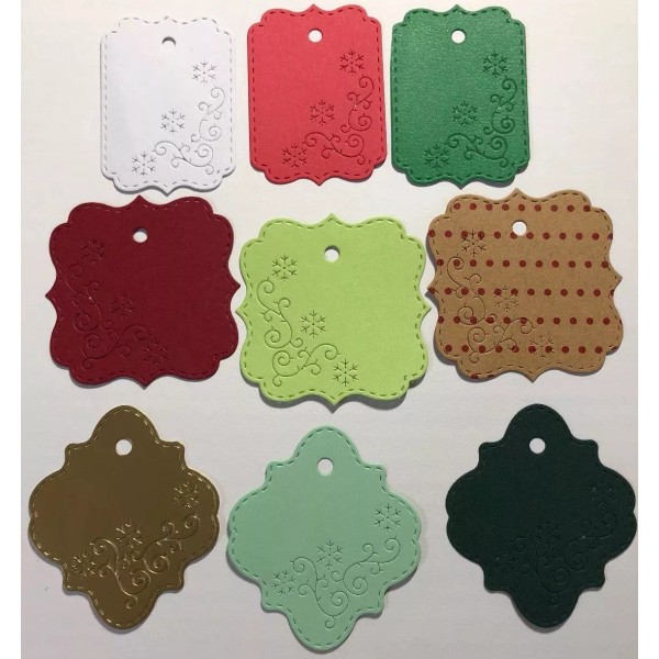 Craft-N-Shed SNOWFLAKE CHRISTMAS TAG Die-Cuts (9pc)Holiday•W