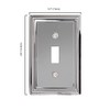 Chrome "Estate" Wallplate, Decorative Switchplate (Toggle)