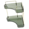 2 Tier Corner Bathroom Countertop Organizer Space Saving Easy Assembly