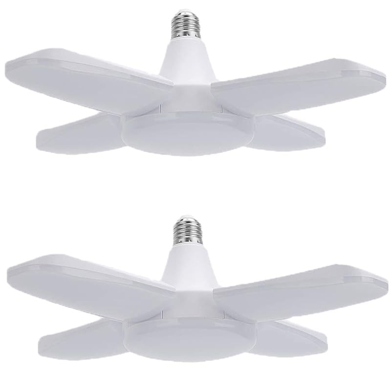 WULUN 2 Pack E27 Garage Light 60W Energy Saving 360