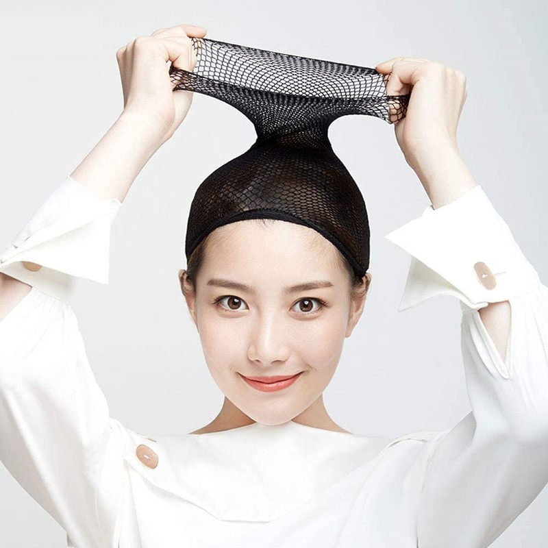 ordercos 10 Pieces Wig, Net, Hair Net, Bulk Purchase, Black,