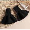 SUZALA Removable Wrist Cuffs False Sleeves for Women Teens, Knitting-black