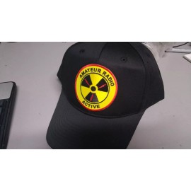 Amateur Radio Active Black Hat Patch in COLOR