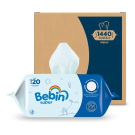 Bebin Super | Toallitas Húmedas - Caja 12 Paq De 120 Uds C/u