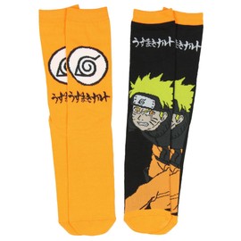 Anime Naruto Shippuden Unisex 2 Pair Crew Cut Socks Cosplay One Size