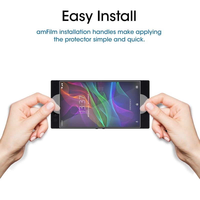 amFilm Glass Screen Protector for Razer Phone 2, Razer Phone