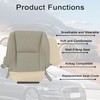 FZJDSD Tan Driver & Passenger Side Bottom Perforated Microfiber Leather