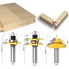 Lock Miter 45 Degree Joint Router Bits + 2Pcs Tongue