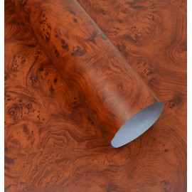 Moyishi Wood Grain Vinyl Sticker Decal Roll Car Interior Home Office Furniture DIY Film Wrap 30cmx100cm (Orange Wood)
