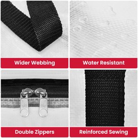 RoomHacks Clear Moving Bags Heavy Duty Extra Large, Moving Supplies with Reinforced Handle and Double Zipper, Storage Bags for Moving Essential, Packing Bags Alternative to Moving Box(10 Packs, Clear)