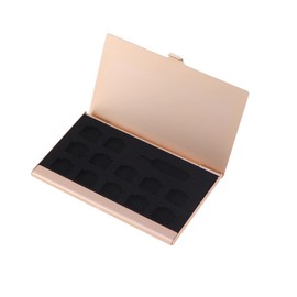 Levemolo 1pc Aluminum Sim Card Holder Needle for Phone Number Storage Compact Sim Bag Organizer for Home and Shop Golden Design for Easy Access and Organization