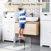 GETCK Acrylic Kids Step Stool 13" W - Water-Resistant Bathroom