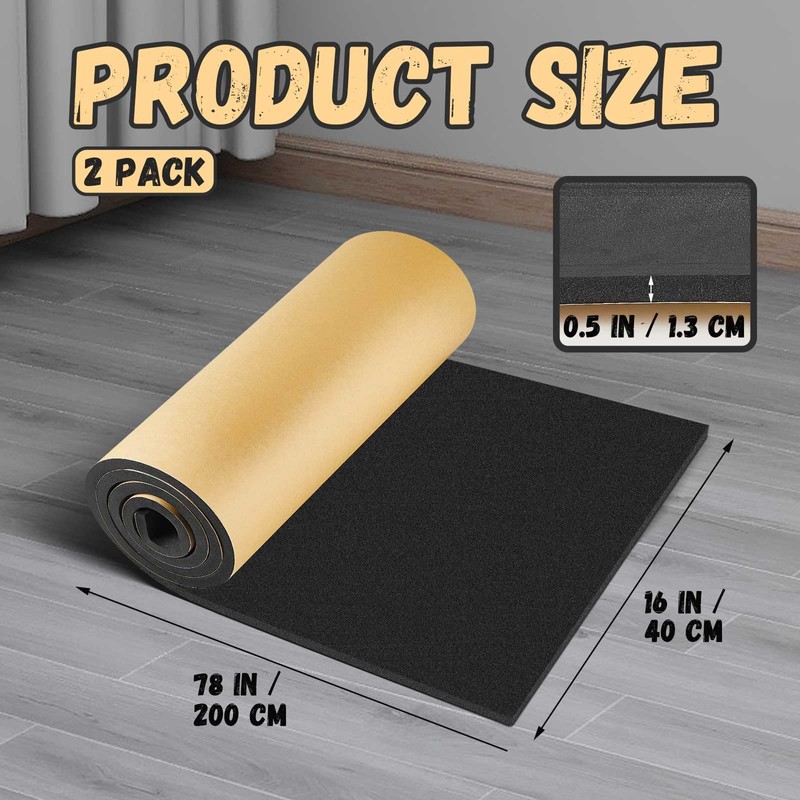 Pangda 2 Pcs 78 x 16 x 1/2 Inch Closed