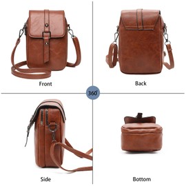 YAMEIZE Crossbody Bags for Women Small Phone Bag Shoulder Bag Handbag Wallet Purse Leather Cross Body Bags with Adjustable Strap