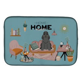 Caroline's Treasures CK7937DDM Black Cocker Spaniel Sweet Home Dish Drying Mat Absorbent Dish Drying Mat Pad for Kitchen Counter Dish Drainer Mat for Countertop, 14 x 21", Multicolor