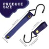 Modixun 8 Pieces Leather S Hooks, Metal S Shaped Hanging