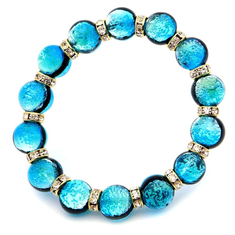 Shiny Firefly Glass Bracelet Hateruma Blue Glitter Men's Women's Okinawa