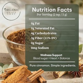 Organic Spice Shop Canela De Ceilán Orgánica En Polvo | Certificado Usda Orgánico Y Kosher | Canela Ceilán En Polvo Orgánica De Sri Lanka | Canela Ceilán Orgánica De Sri Lanka | Canela En Po