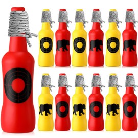 Gemscream 12 Pack Plastic Bottle Targets Shatterproof Bottle with Rope for Target Practice Gun Ranges Indoor Outdoor Sets