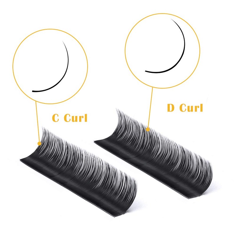 Gemerry Single Eyelash Extension Classic Thickness 0.07/0.15/0.18/0.20 mm C/D Curl,