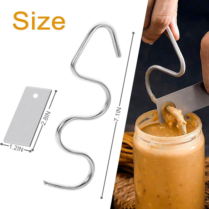 Square Peanut Butter Stirrer Butter Stirring Jam Mixing Tools Stainless