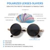 GLCLRS Polarized Steampunk Sunglasses, UV Protection, Metal Frame, Outdoor Circle