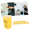FRCOLOR Small Sharps Container with Lid Waste Bin for Disposal