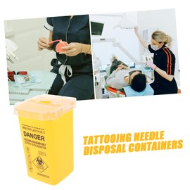FRCOLOR Small Sharps Container with Lid Waste Bin for Disposal 10 High x 725 Deep x 105 Wide Multi Purpose Sharps Waste Box