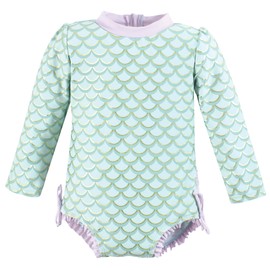Hudson Baby Unisex Baby Rashguard Baby and Toddler Swimsuit, Mermaid, 8 Years