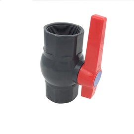 PVC Ball Valve Water Supply Valve U Compact Female Threaded Two Way Ball Valve for Control and Stop Flow (DN40 Φ50mm)